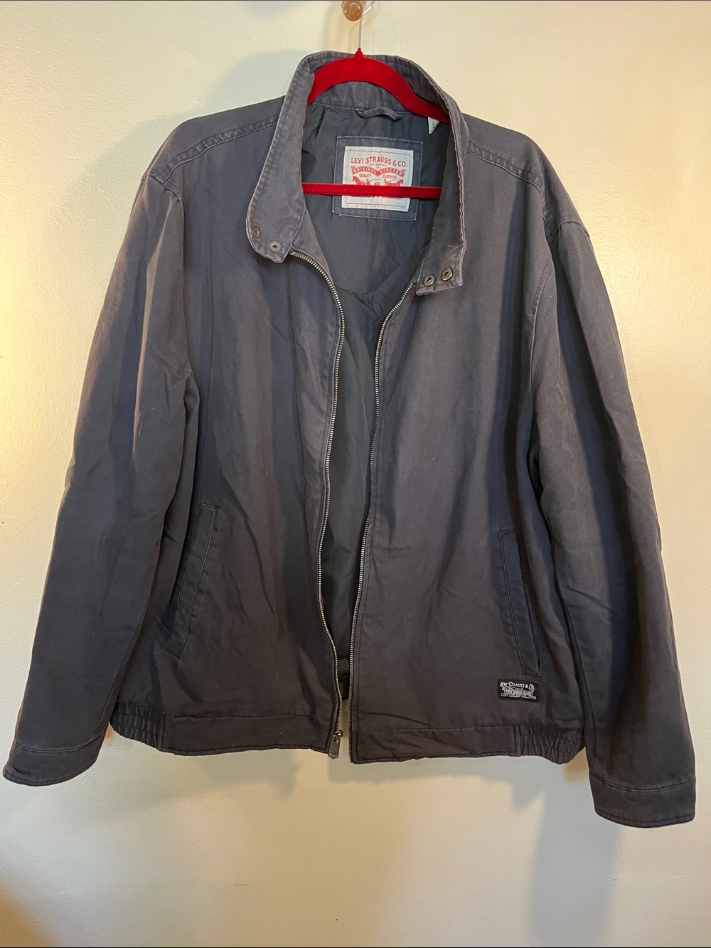 Levi's Men's Charcoal Gray Lightweight Zip Jacket
